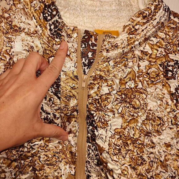 Ruby Rd Womens 3XL Lightweight Puffer Jacket Full Zip crepe Cardigan Soft - Picture 3 of 7